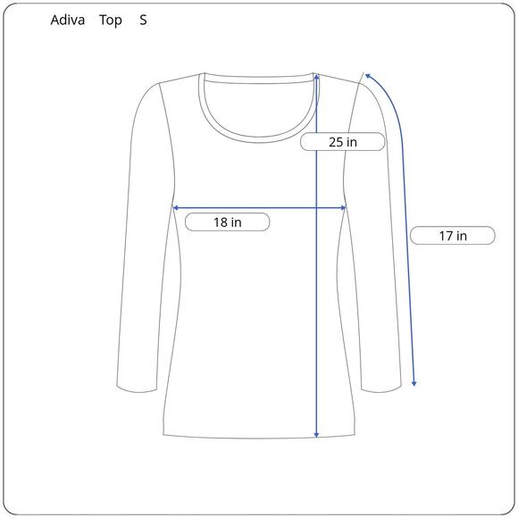 Adiva 3/4 Sleeve Top Women's Size Small - Picture 5 of 5
